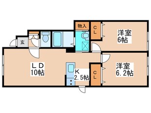 ﾊﾟｽﾄﾗｰﾚSAKAEMACHIの物件間取画像